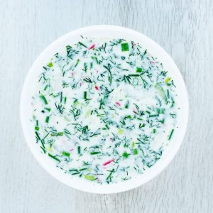 Окрошка мясная на кефире