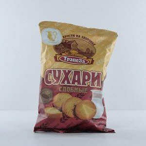 Сухари "Трапеза" сдобные, молочные, 200гр