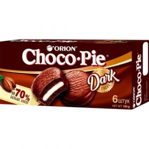 Печенье в глазури "Choco Pie" dark, 6шт, 180гр