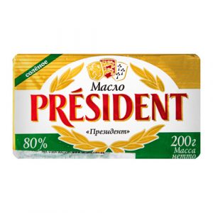 Масло сливочное “Президент” солёное 80%, 200гр