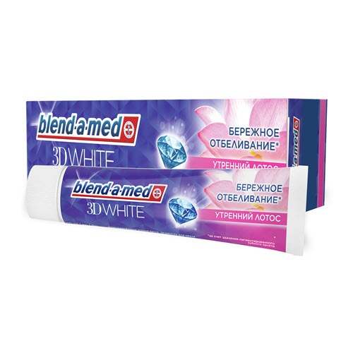 Зубная паста ʺblend-a-medʺ 3D white, утренний лотос, 100 гр