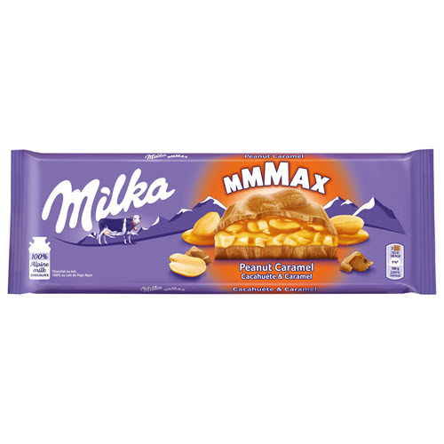 Шоколад “Milka MMMAX” карамель-арахис, 300гр