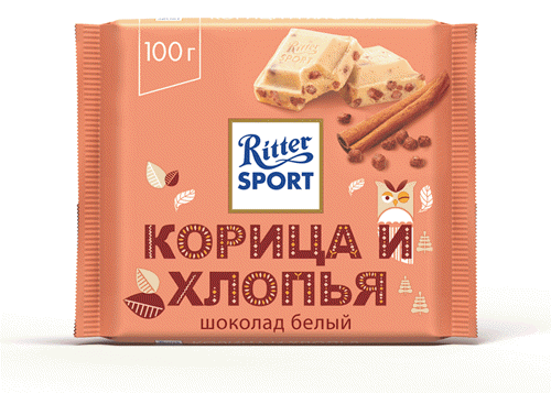 Шоколад “Ritter sport” корица и хлопья, 100гр