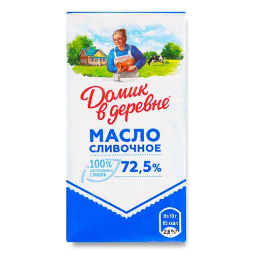 Масло сливочное “Домик в деревне” 72,5%, 180кг