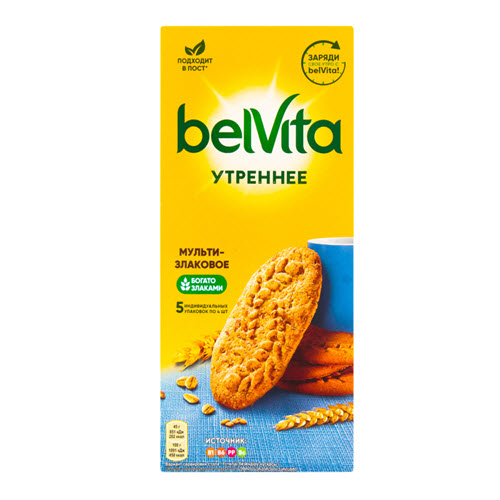 Печенье “Belvita” мультизлаковое, 5шт, 225гр