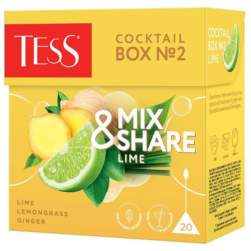 Чай зеленый “Tess” mix share lime 20 пак