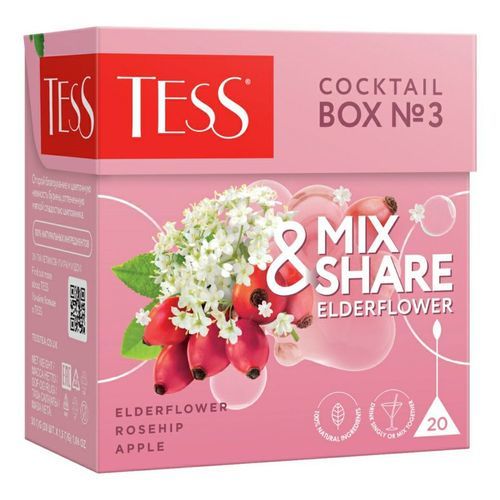 Чай зеленый “Tess” mix share elderflower 20 пак