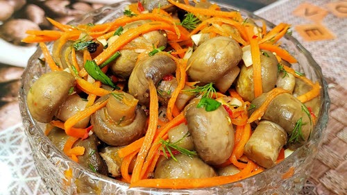 Шампиньоны по-корейски 500гр
